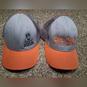 Gray and Orange Graphic Trump Supporter Baseball Caps